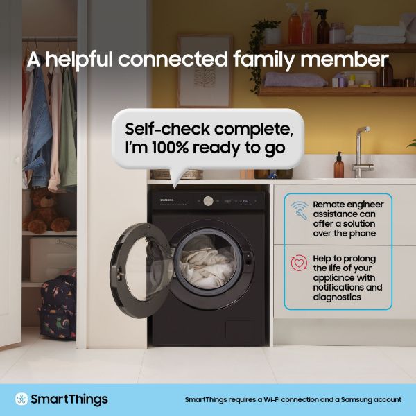 Samsung WW11DG6B25LEU1 Series 6 AI Energy 11kg 1400 Spin Smart Washing Machine - White_smart things