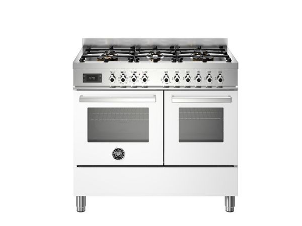 Bertazzoni Professional 100cm Dual Fuel Twin Oven Range Cooker in Bianco