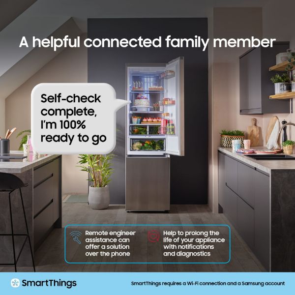 Samsung RB34C632EWW/EU 59.5cm 60/40 SpaceMax™ Frost Free Fridge Freezer - White_smart things