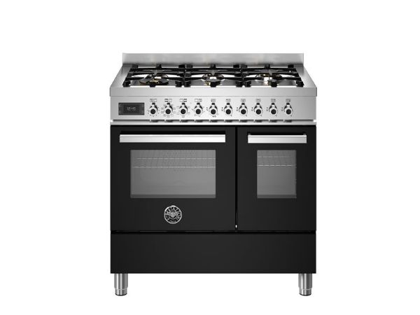 Bertazzoni Professional 90cm Dual Fuel Twin Oven Range Cooker in Nero