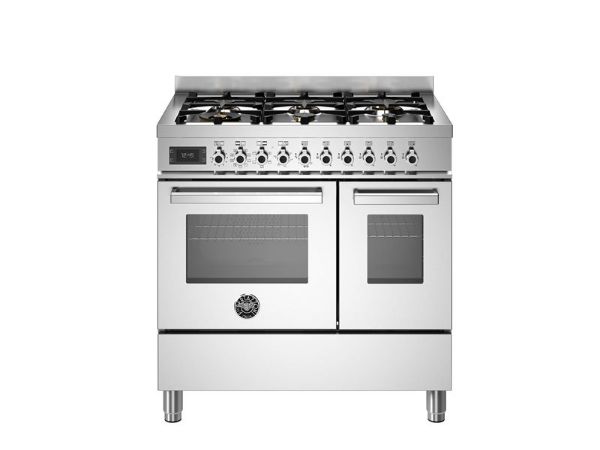 Bertazzoni Professional 90cm Dual Fuel Twin Oven Range Cooker in Stainless Steel