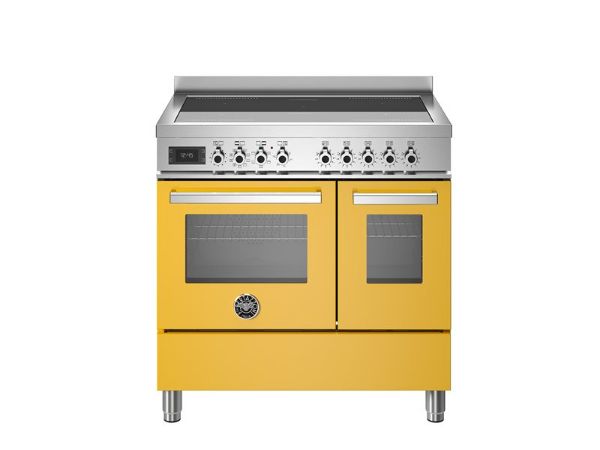 Bertazzoni Professional 90cm Induction Twin Oven Range Cooker in Giallo