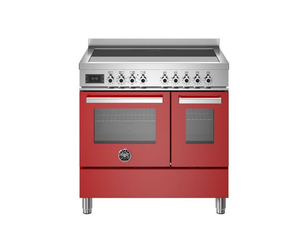 Bertazzoni Professional 90cm Induction Twin Oven Range Cooker in Rosso