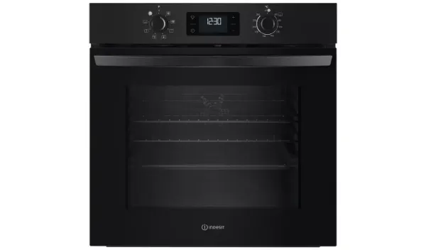 Indesit IO 253 B UK Turn&Go Electric Single Fan Oven - Black main