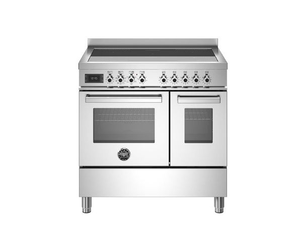 Bertazzoni Professional 90cm Induction Twin Oven Range Cooker in Stainless Steel