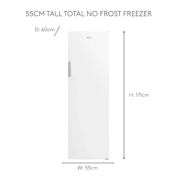 Haden HZ204FF Slim Width Upright Total No Frost Freezer_dimensions