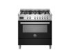 Bertazzoni Professional 90cm Single Aspirational Dual Fuel Range Cooker in Nero