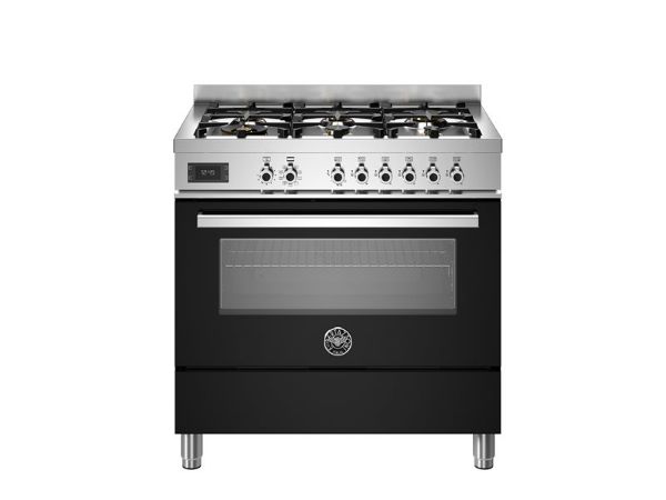 Bertazzoni Professional 90cm Single Aspirational Dual Fuel Range Cooker in Nero