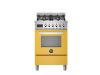 Bertazzoni Professional 60cm Single Dual Fuel Range Cooker in Giallo