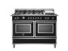 Bertazzoni Heritage 120cm Dual Fuel Range Cooker Twin Oven with Griddle Dual Fuel in Nero Matt