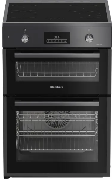 Blomberg HIRN651N 60cm Double Oven Electric Cooker with Induction Hob - Anthracite