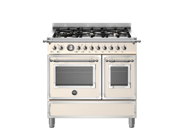 Bertazzoni Heritage 90cm Dual Fuel Range Cooker Twin Oven in Avorio