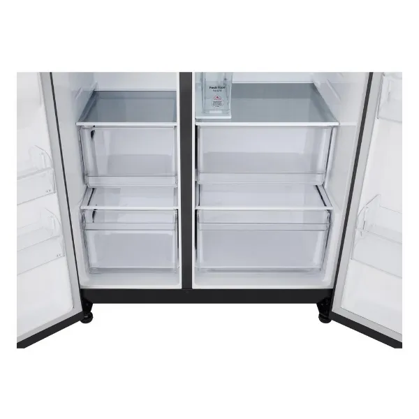 LG GSLC40EPPE 91.3cm 50/50 Frost Free American Fridge Freezer - Matte Black_drawers