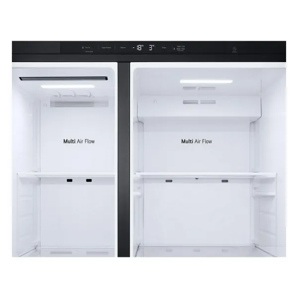 LG GSLC40EPPE 91.3cm 50/50 Frost Free American Fridge Freezer - Matte Black_shelves