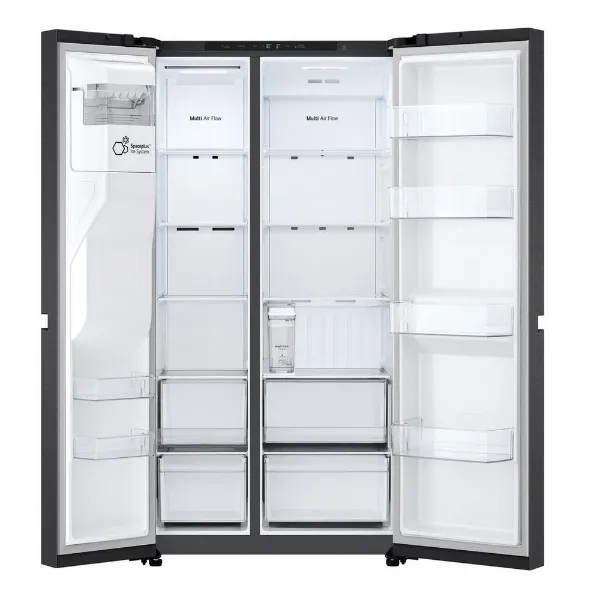 LG GSLC40EPPE 91.3cm 50/50 Frost Free American Fridge Freezer - Matte Black_interior
