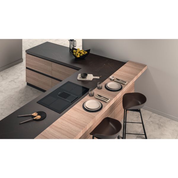 Hotpoint PVH 92 B K/F KIT induction glass-ceramic venting cooktop demo