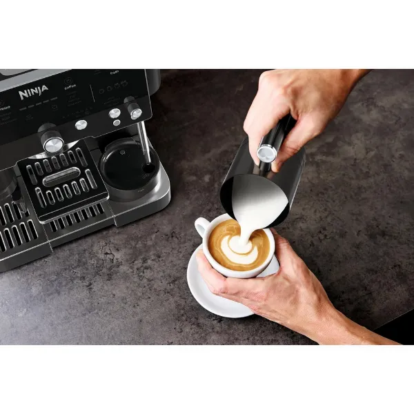 Ninja ES601UKBK Ninja Luxe Café Premier Espresso Machine - Midnight Black_milk