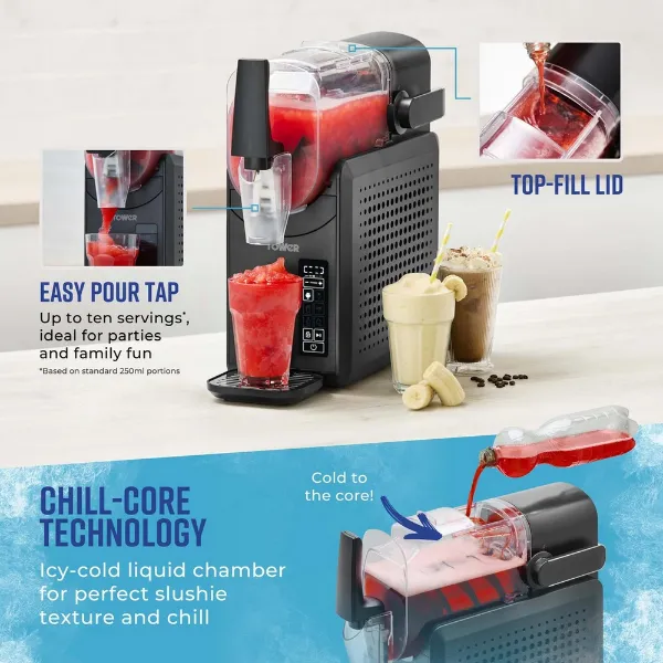 Tower T19058 2.6l Frozen Drink Slushi Maker - Black_functions