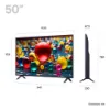 LG 50UA74006LB.AEK 50" 4K Ultra HD Smart TV_dimensions