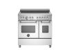 Bertazzoni Master 90cm Induction Twin Oven Range Cooker in Stainless Steel