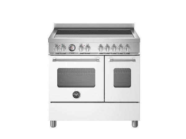 Bertazzoni Master 90cm Induction Twin Oven Range Cooker in Matt Bianco