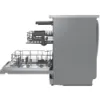 LG DF273FVS 14 Place Setting TrueSteam™ Full Size Freestanding Dishwasher in Silver_side view open 