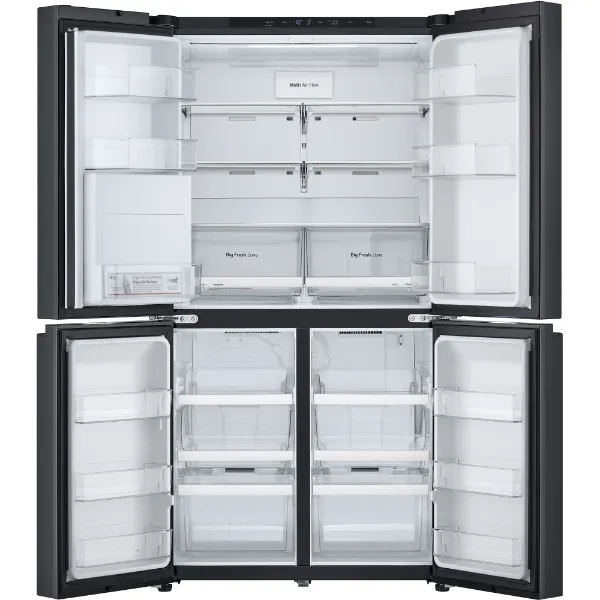 LG GMF960EV4E 91.4cm 50/50 Frost Free American Fridge Freezer - Essence Black Steel_interior empty