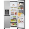 LG GSGV81PYLL American Style Smart Total No Frost Fridge Freezer with InstaView™ - Prime Silver_fridge open