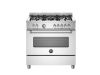 Bertazzoni Master 90cm Dual Fuel Single Oven Range Cooker in Stainless Steel