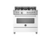 Bertazzoni Master 90cm Dual Fuel Single Oven Range Cooker in Matt Bianco