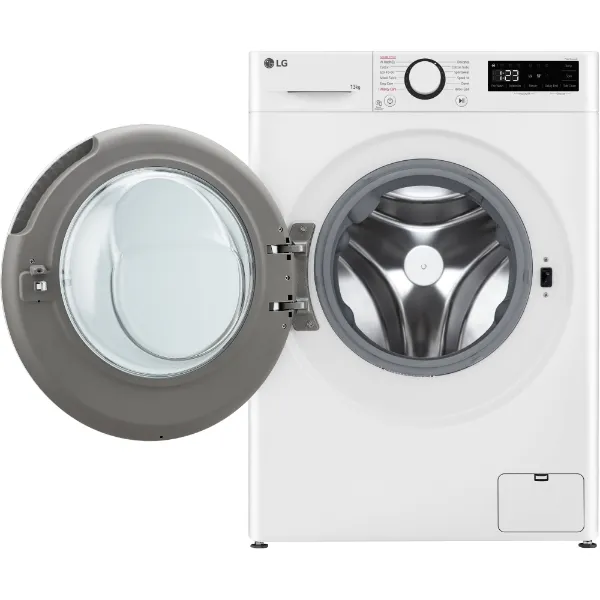 LG F4Y513WWLN1 13kg 1400 Spin AI Direct Drive Washing Machine - White_open door