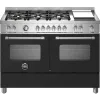 Bertazzoni Master Deluxe 120cm Dual Fuel Twin Oven Range Cooker in Matt Nero