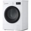 LG RHA1008NWK 8kg Heat Pump Tumble Dryer in White_side view