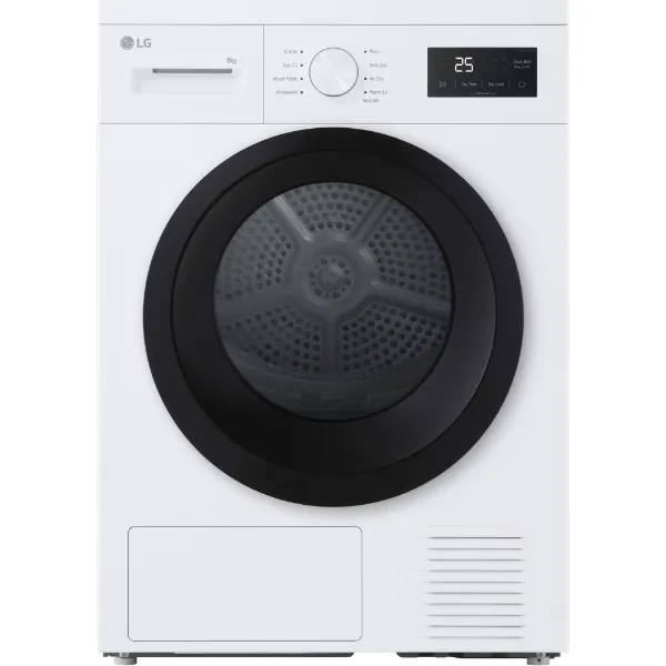LG RHA1008NWK 8kg Heat Pump Tumble Dryer in White_main