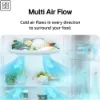 LG GMM41MSBEM 474L American Style Multi Door Fridge Freezer in Silver_multi air flow