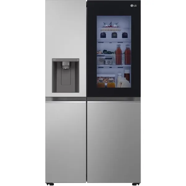 LG GSGV80PYLL 635L InstaView™ Side-By-Side American Style Fridge Freezer in Prime Silver_main