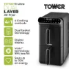 Tower T17190 Vortx 11L Dual Layer Air Fryer - Black with Chrome Trim_features