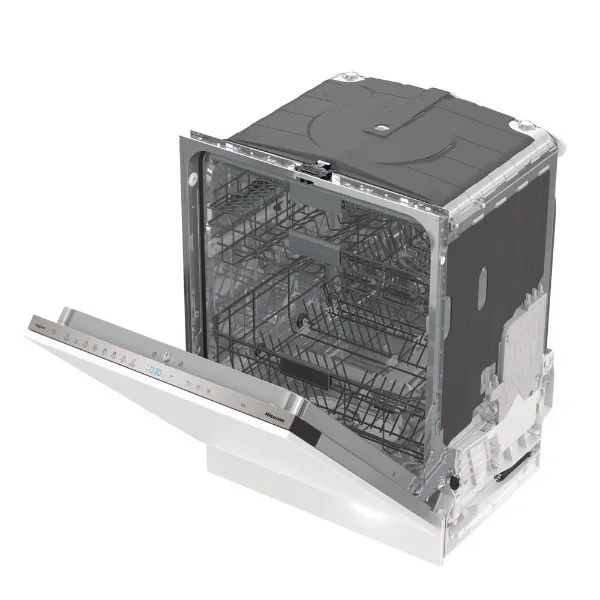 Hisense HV673C60UK 60cm Integrated Dishwasher - 16 Place Settings_angled view open door
