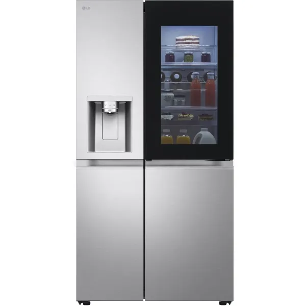 LG GSXE90BSDD 628L InstaView™ Side-By-Side Fridge American Style Freezer in Brushed Steel_main