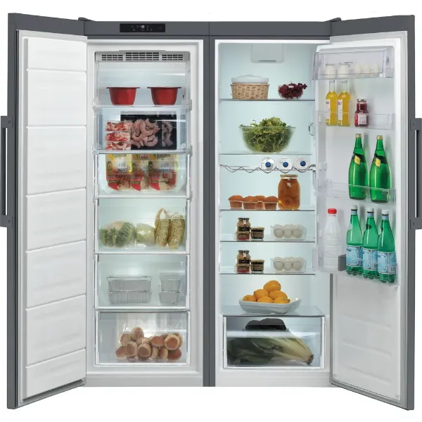 Hotpoint UH6F2CG Freestanding No Frost Upright Freezer in Graphite_OpenDouble