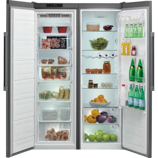 Hotpoint UH8F2CGUK Freestanding No Frost Upright Freezer in Graphite_OpenDouble