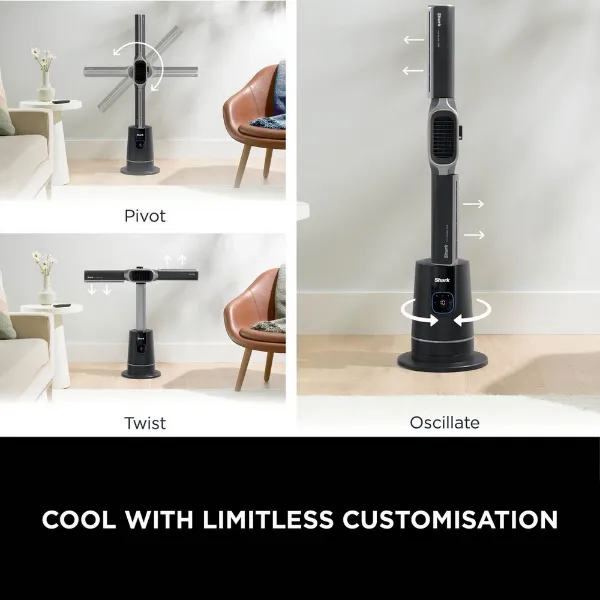 Shark TH200UK Fan & Heater - Charcoal_cool with limitless customisation
