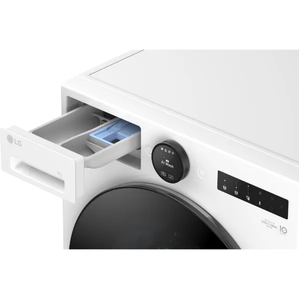 LG F4X7009TWB 9kg 1400 Spin AI Direct Drive Washing Machine in White_detergent drawer