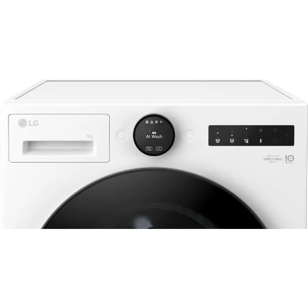 LG F4X7009TWB 9kg 1400 Spin AI Direct Drive Washing Machine in White_control panel