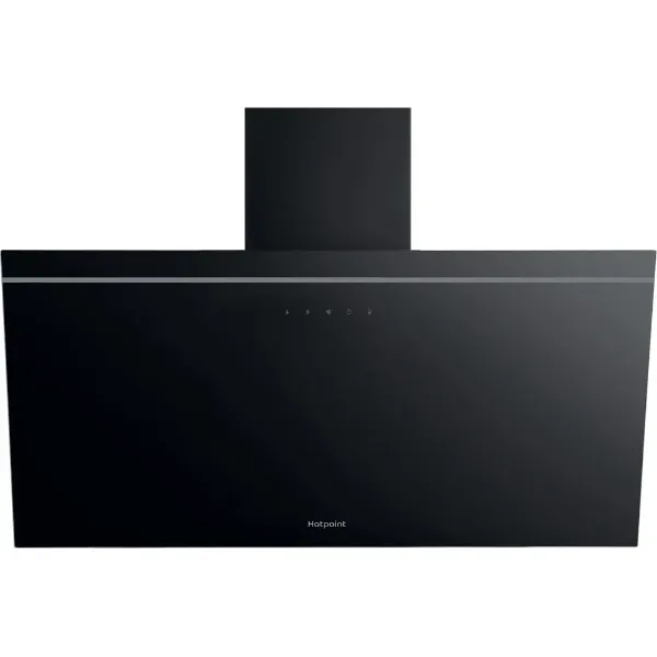 Hotpoint PHVP82FLTK 90cm Chimney Cooker Hood in Black