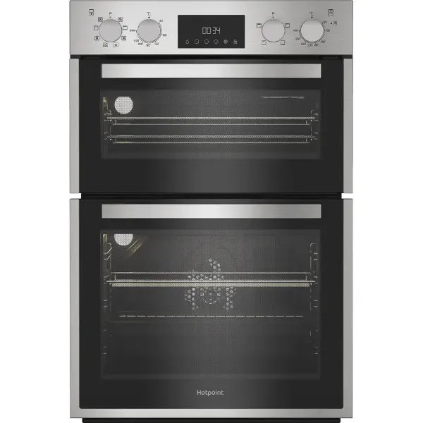 Hotpoint DIH82DIX 89cm Built In Double Multifunction Oven with Catalytic Liners
