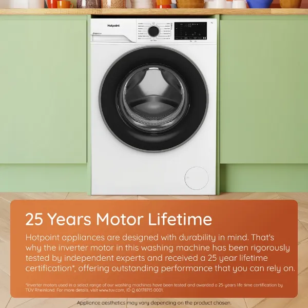 Hotpoint HBWH 93 CARE UK 9kg 1400 Spin Washing Machine White_main