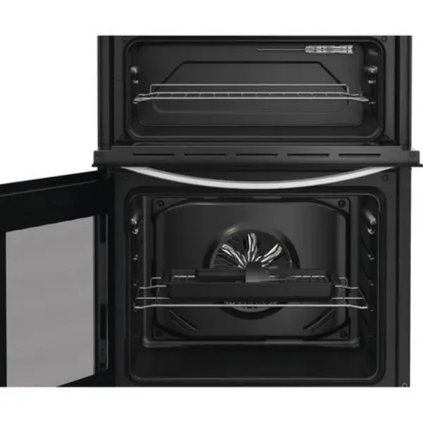 Indesit ITE6VMW 60cm Electric Twin Cooker with Ceramic Hob - White
