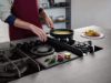 Elica NT-FLAME-EVO-BL NikolaTesla Flame 90cm Venting Gas Hob in Black_in use