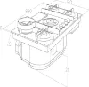 Elica NT-FLAME-EVO-GR NikolaTesla Flame 90cm Venting Gas Hob in Grey_diagram
